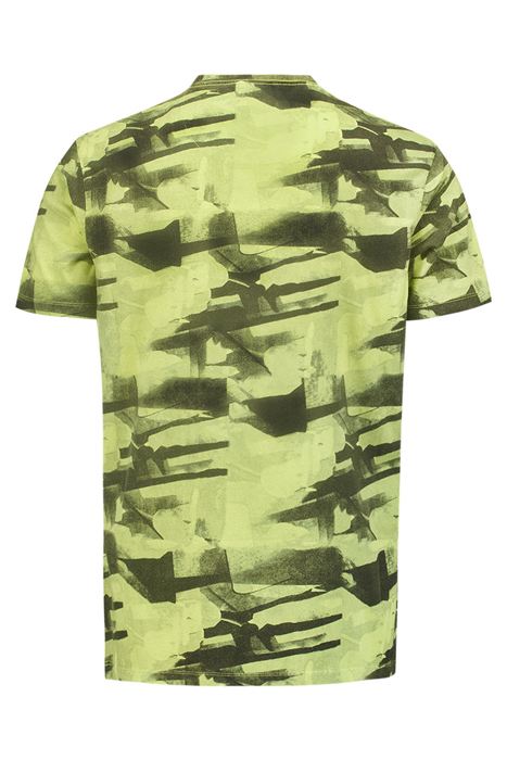 T-SHIRT CREWNECK ALLOVER PRINTED GARMENT DYED LIME 5
