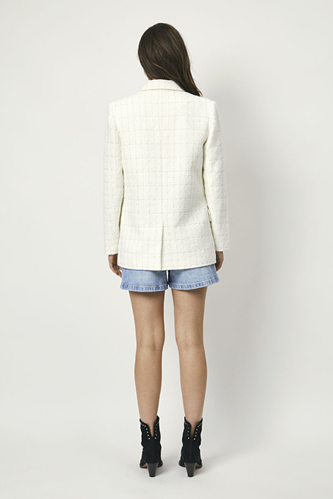 RENOIR BOUCLÉ BLAZER BUTTER CREAM 2