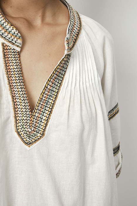 ZAZOU BOHEMIAN MINI DRESS BUTTER CREAM 4