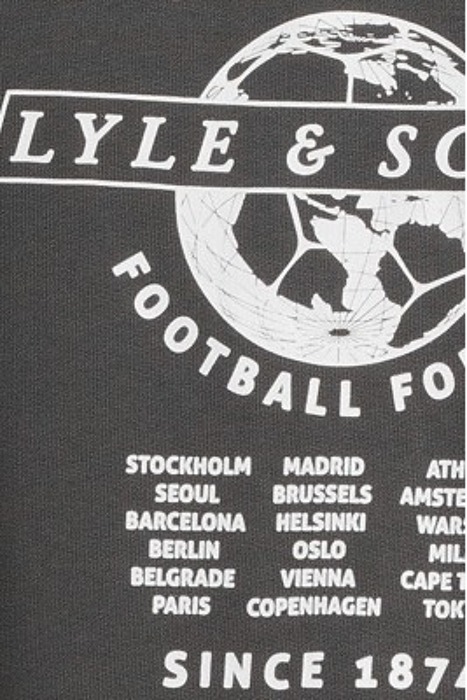 FOOTBALL WORLD GRAPHIC LS PULLOVER HOODIE GUNMETAL 5