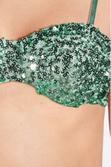 BRA WITH SEQUINS GREEN 5