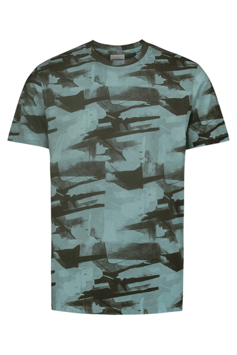 T-SHIRT CREWNECK ALLOVER PRINTED GARMENT DYED SKY 4