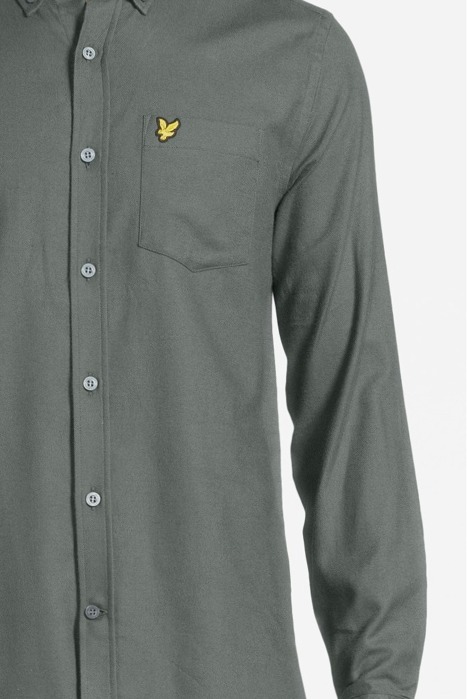 PLAIN FLANNEL SHIRT DEEP GREEN 4