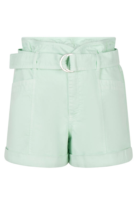 ELAINE BELTED DENIM SHORTS PISTACHIO 3