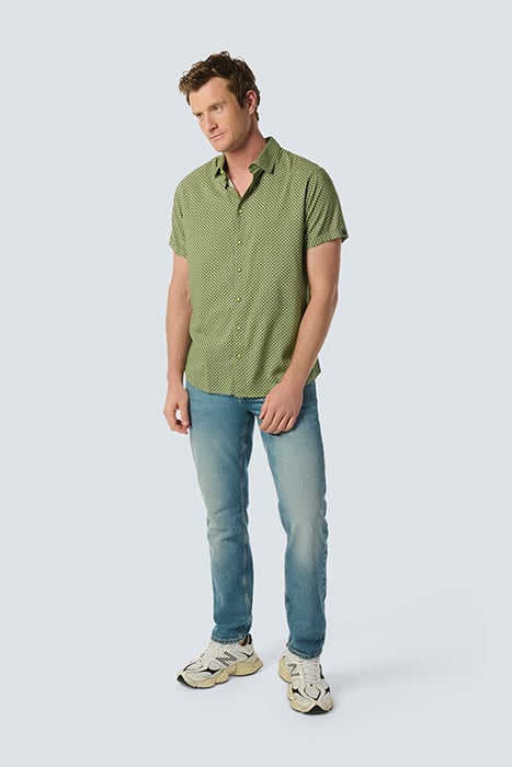 SHIRT SHORT SLEEVE ALLOVER PRINTED LIME 3