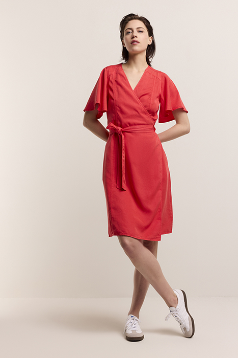 WRAP DRESS BREEZY TENCEL POPPY 1
