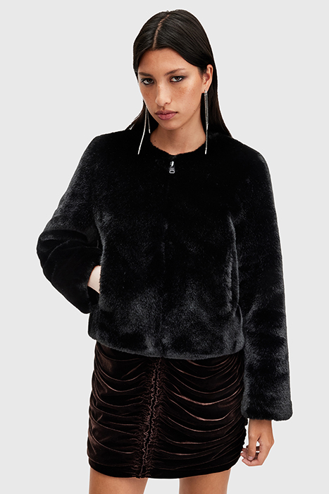 FLORENCE FUR COAT BLACK 6
