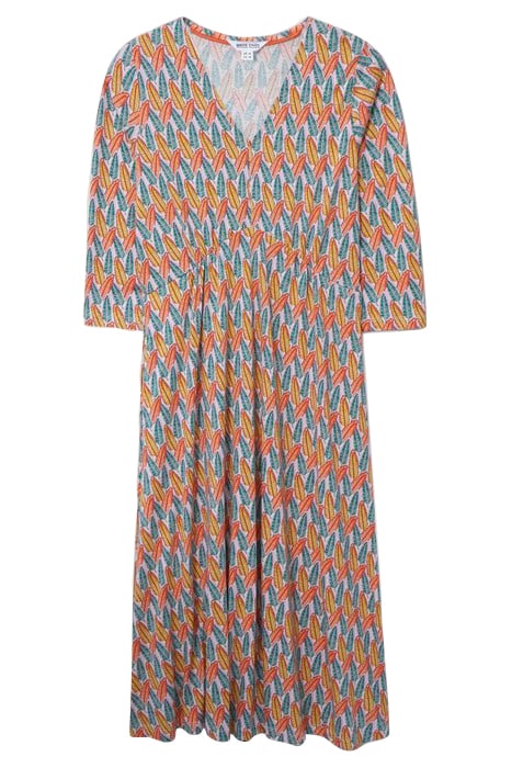 TEA MIDI JERSEY DRESS GREY MULTI 2