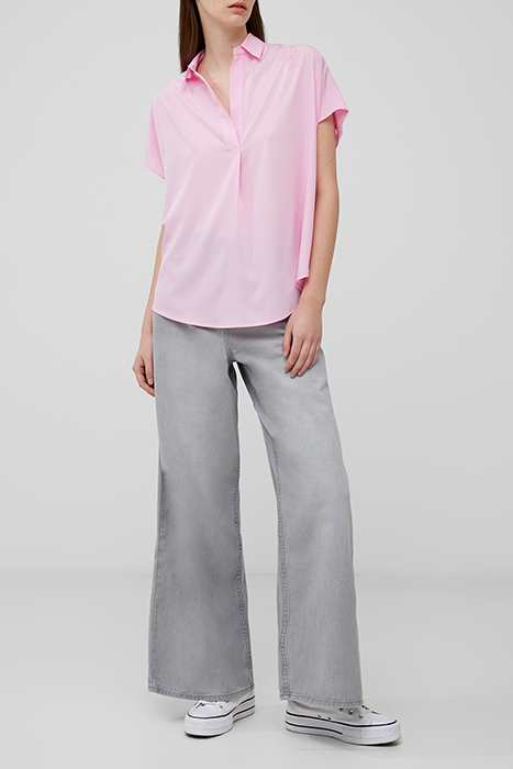 FRENCH CONNECTION CREPE LIGHT S/LESS POPOVER POPOVER SHIRT S 3