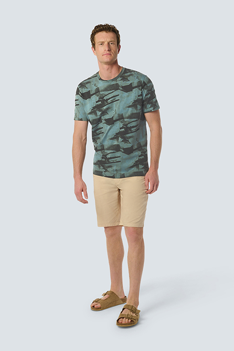 T-SHIRT CREWNECK ALLOVER PRINTED GARMENT DYED SKY 3