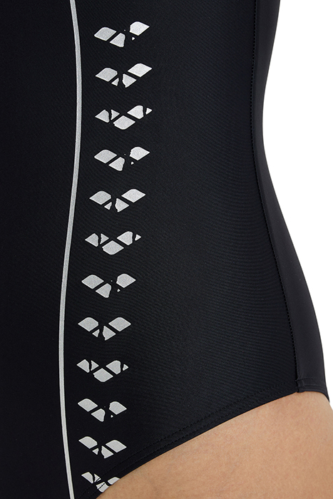 WOMEN'S ARENA ICONS SWIMSUIT U BACK LOGO BLACK-ASPHALT 5