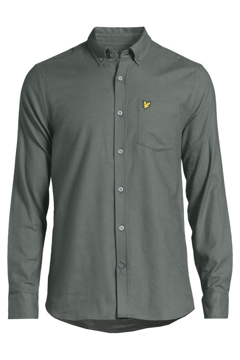 PLAIN FLANNEL SHIRT DEEP GREEN 3