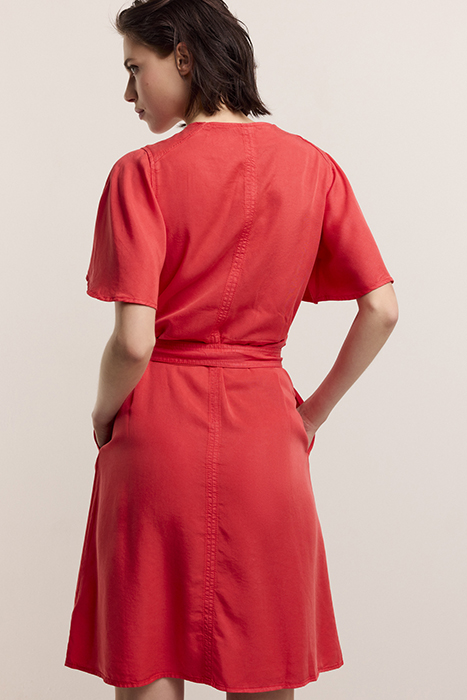 WRAP DRESS BREEZY TENCEL POPPY 2