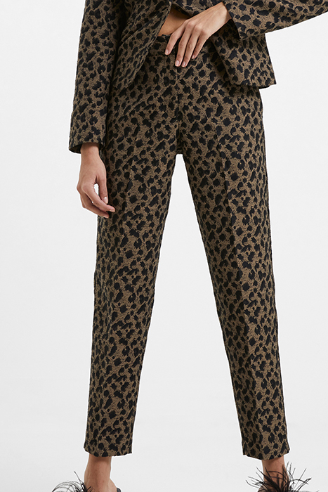 ESTELLA JACQUARD TROUSERS BLACK 1