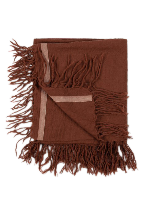 WOOL SCARF SADDLE BROWN 3