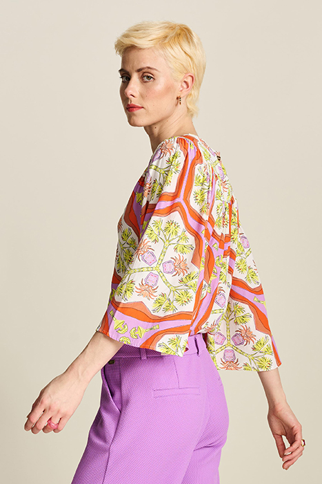 BLOUSE - MARRAKESH SUMMER ORANGE 4