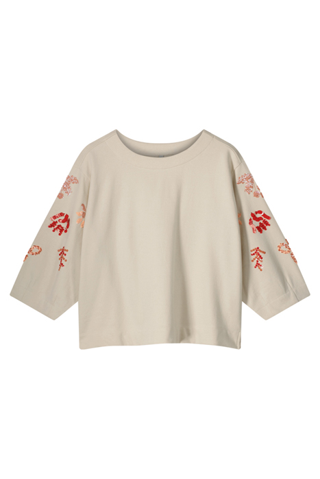 QUINTY: SWEATSHIRT EMBELLISHED SWEAT IVORY 4