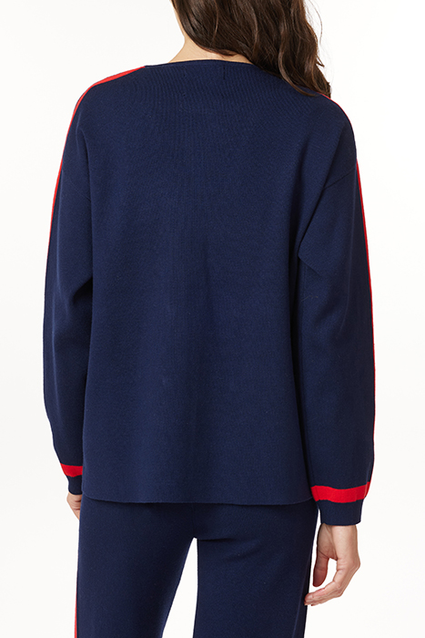DOUBLE BREASTED CARDIGAN MARITIME/HIGH RISK RED 2