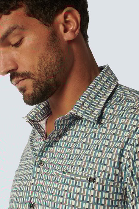 SHIRT STRETCH ALLOVER PRINTED ZINC 6