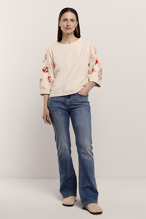 QUINTY: SWEATSHIRT EMBELLISHED SWEAT IVORY 3