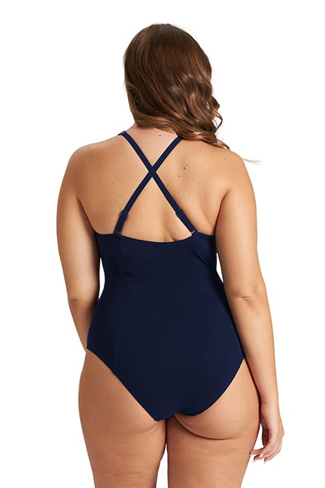 W ISABEL LIGHT CROSS BACK ONE PIECE PLUS NAVY-BRIGHT BLUE 2