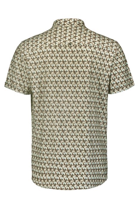 SHIRT SHORT SLEEVE ALLOVER PRINTED BROWN 5