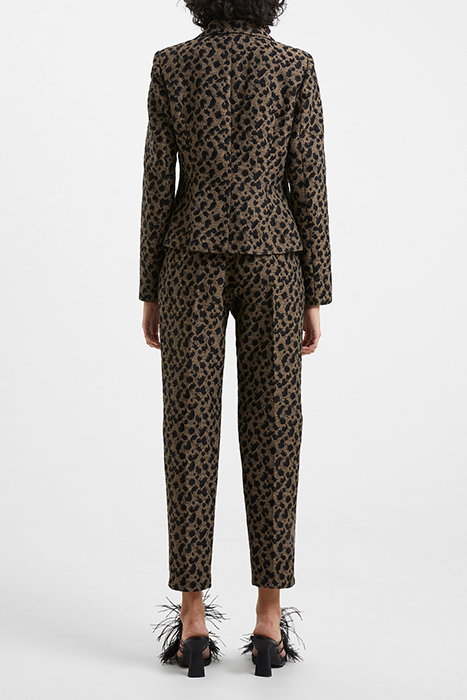 ESTELLA JACQUARD TROUSERS BLACK 2