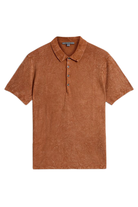 CHATHAM REGULAR FIT SS P OLO WITH PIGMEN HAZELNUT 2