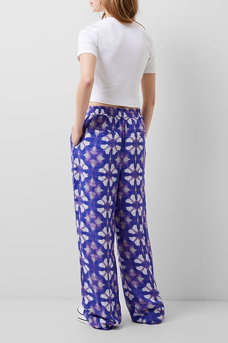 FRENCH CONNECTION DORY BIRDIE LINEN TROUSERS ROYAL BLUE 2