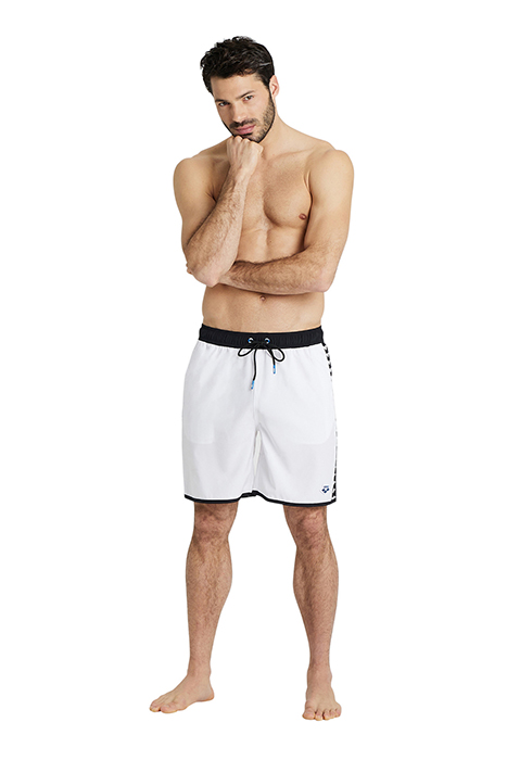 ICONS TEAM STRIPE UNISEX BERMUDA WHITE-BLACK 3