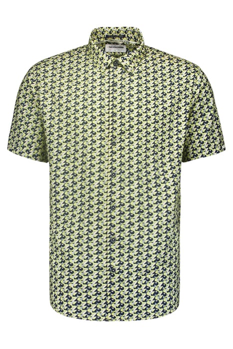 SHIRT SHORT SLEEVE ALLOVER PRINTED LIME 4