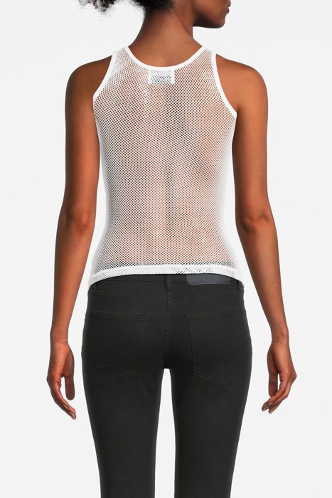 RHINESTONE LOGO JERSEY TANK TOP WHITE 2