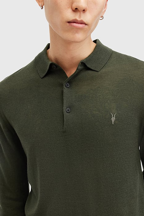 MODE MERINO LS POLO GRANGE GREEN 6