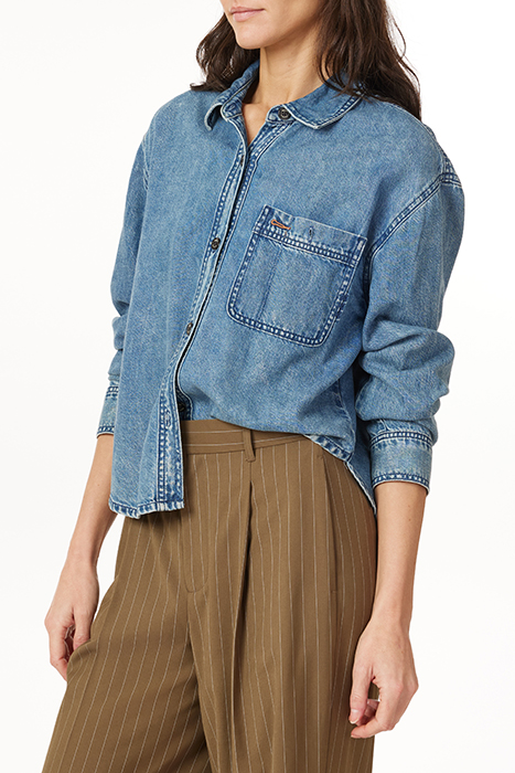 CROPPED DENIM SHIRT BEVERLY HILLS 5