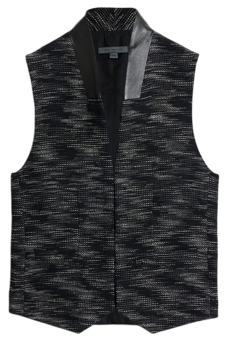 SHAWL COLLAR H B CLOSURE VEST NOIR 2