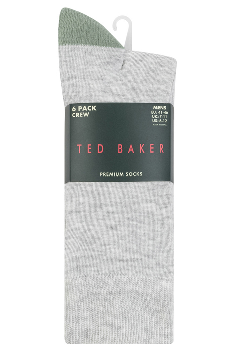 6PK MENS NON TERRY CREW BLACK 9