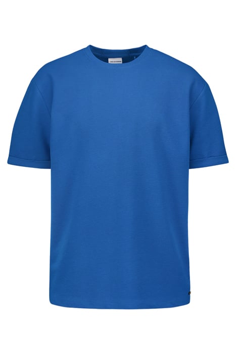 T-SHIRT CREWNECK SOLID JACQUARD COBALT 4