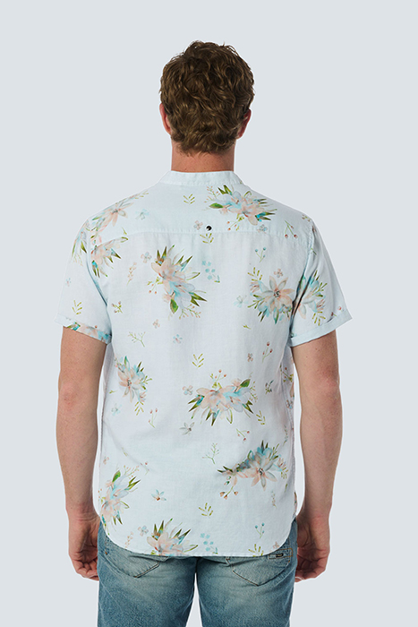 SHIRT SHORT SLEEVE ALLOVER PRINTED WITH LINEN SKY 2