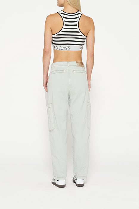 TOP RIB STRIPE ECRU/BLACK 2