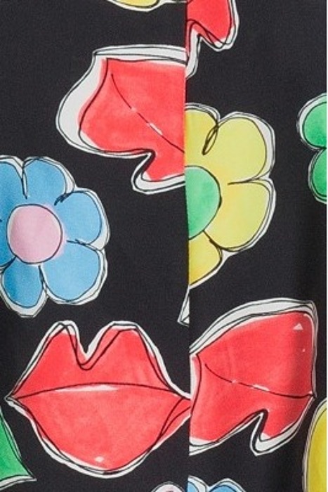 OPEN-BACK GRAPHIC-PRINT DRESS BLACK 5