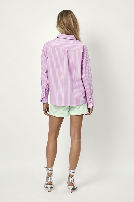 ELAINE BELTED DENIM SHORTS PISTACHIO 2