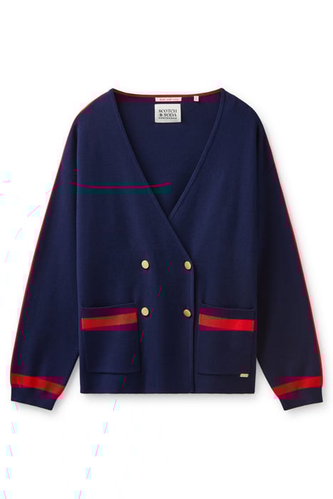 DOUBLE BREASTED CARDIGAN MARITIME/HIGH RISK RED 3