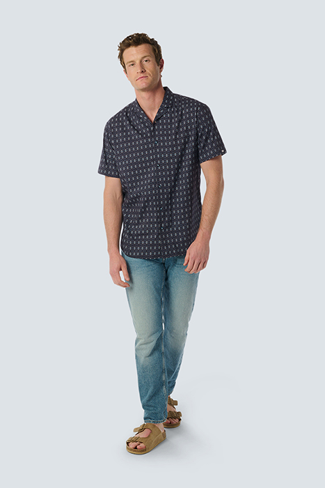 SHIRT SHORT SLEEVE RESORT COLLAR ALLOVER PRINTED NIGHT 3