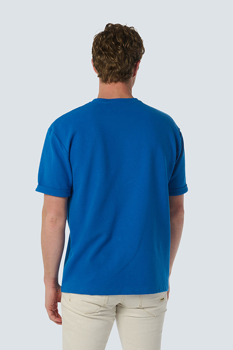 T-SHIRT CREWNECK SOLID JACQUARD COBALT 2
