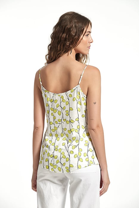 PRINT VISCOSE USHER TOP YELLOW LIME 2