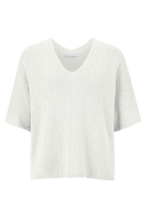 BOXY V-NECK PEARL WHITE 4