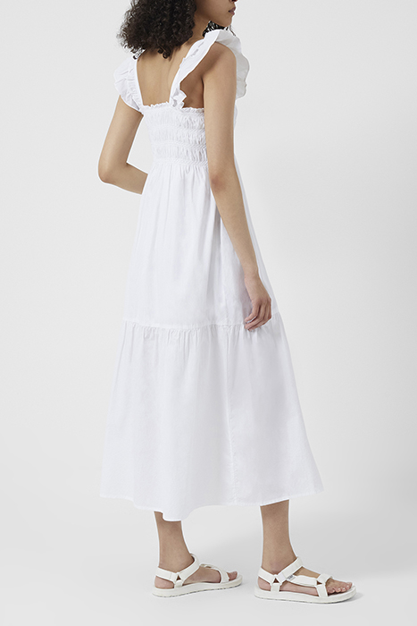 ISLA ORGANIC TIERED SKIRT DRS WHITE 2