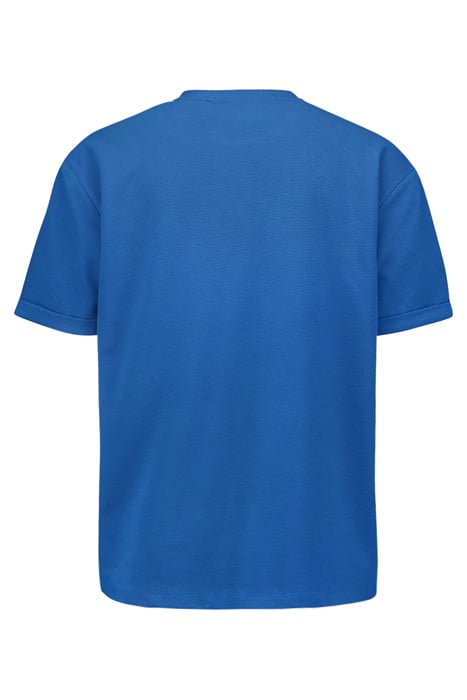 T-SHIRT CREWNECK SOLID JACQUARD COBALT 5
