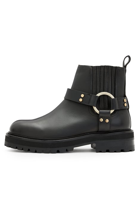 MADDIE BIKER BOOT BLACK/WARM BRASS 5