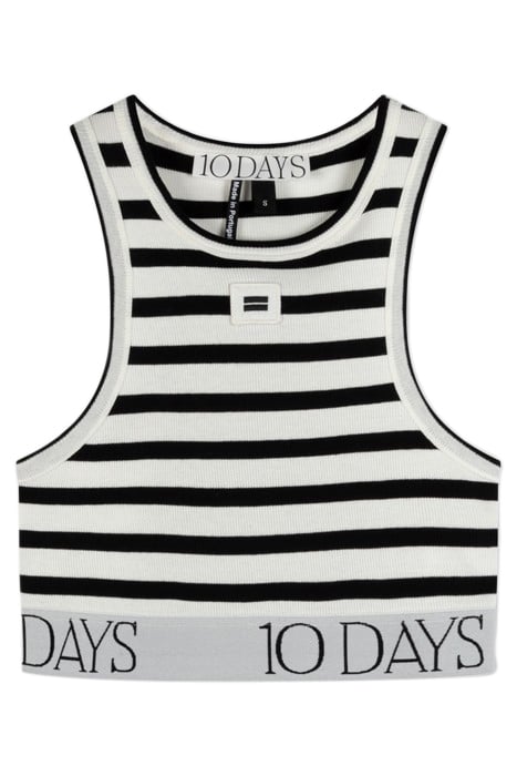 TOP RIB STRIPE ECRU/BLACK 3